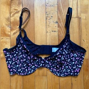 No Boundaries Black & Pink Cherry Mesh wired Bra- size 38D